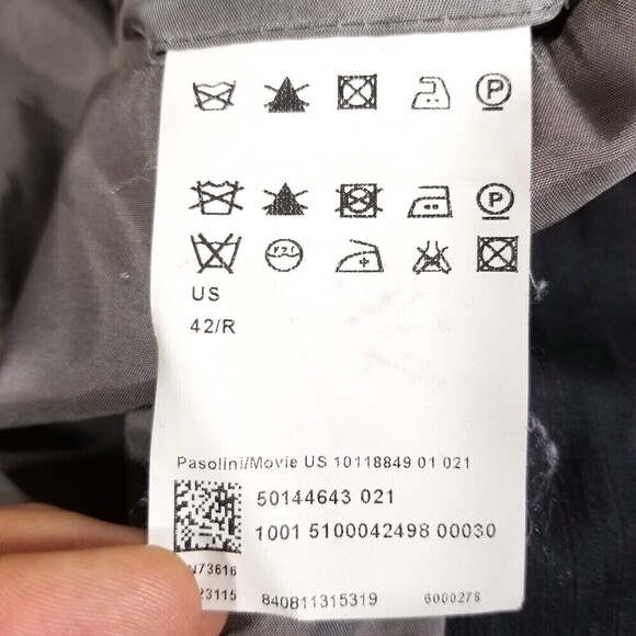 BOSS Hugo Boss Pasolini Movie Virgin Wool Blazer Suit Jacket Old Money 42 Gray - Picture 4 of 5